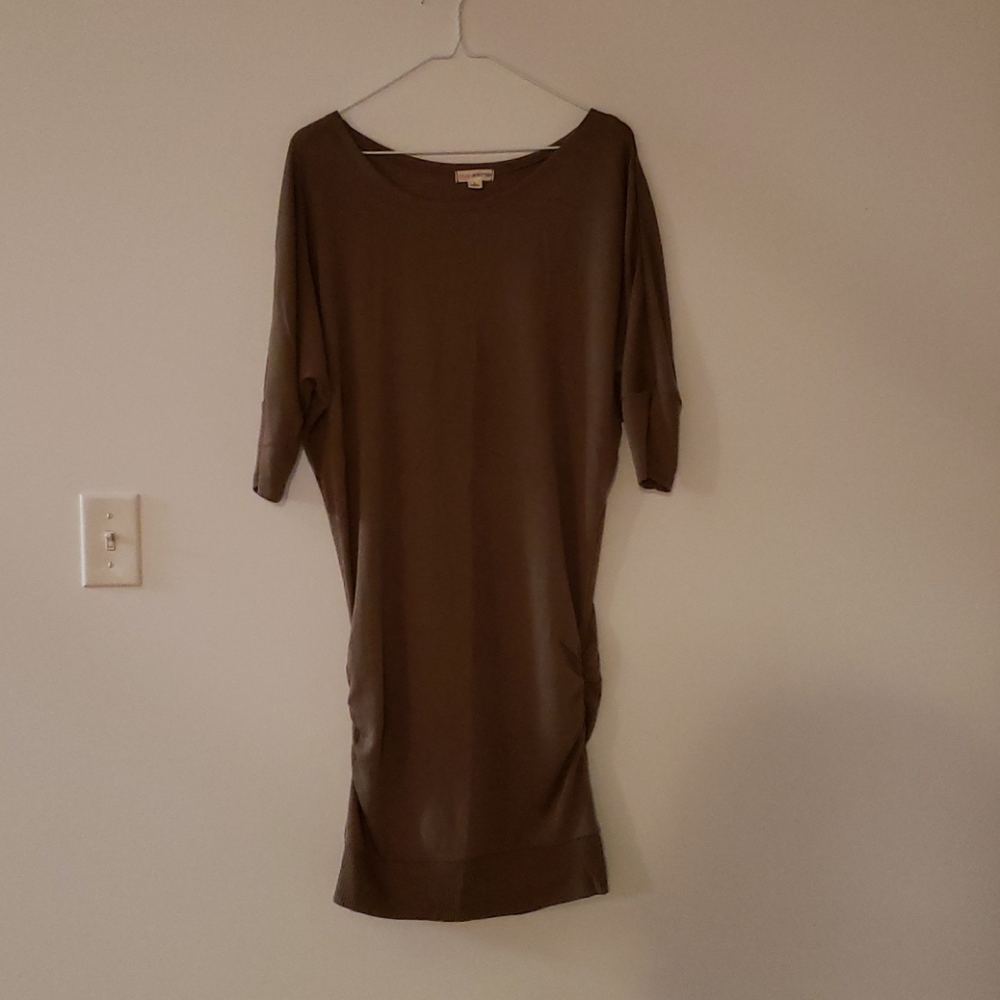 Brown sweater dress
